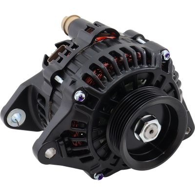Aeroflow 130 AMP High Output Direct Fit Alternator - Black Finish